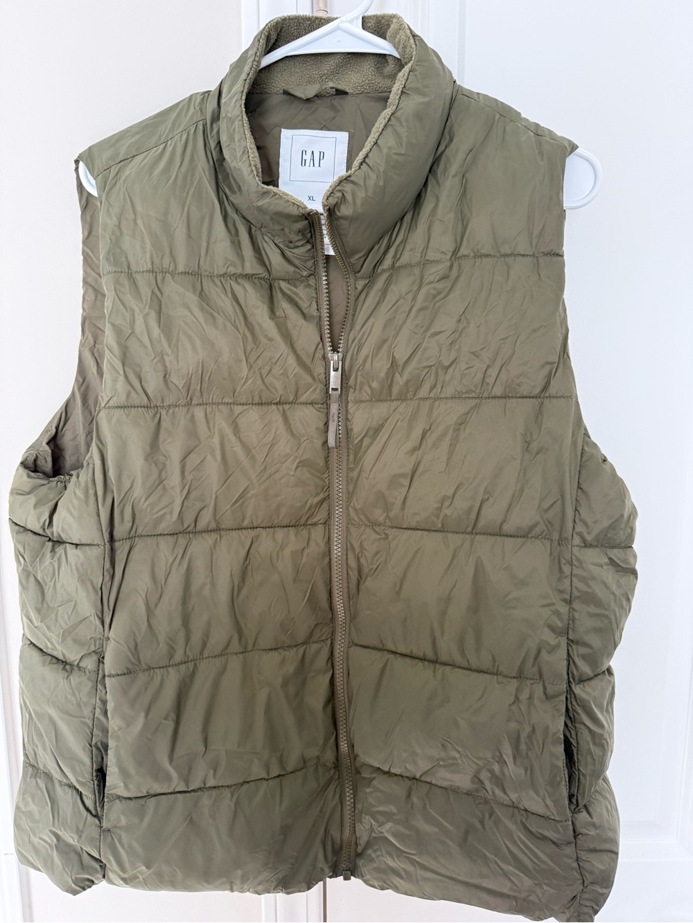 GAP Olive Green Quilted Puffer Vest